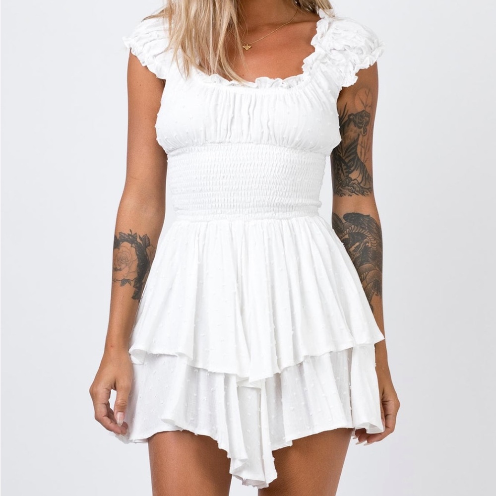 Princess Polly Love Galore Romper White
